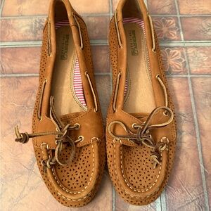 Sperry Women's Brown Perforated Moccasins